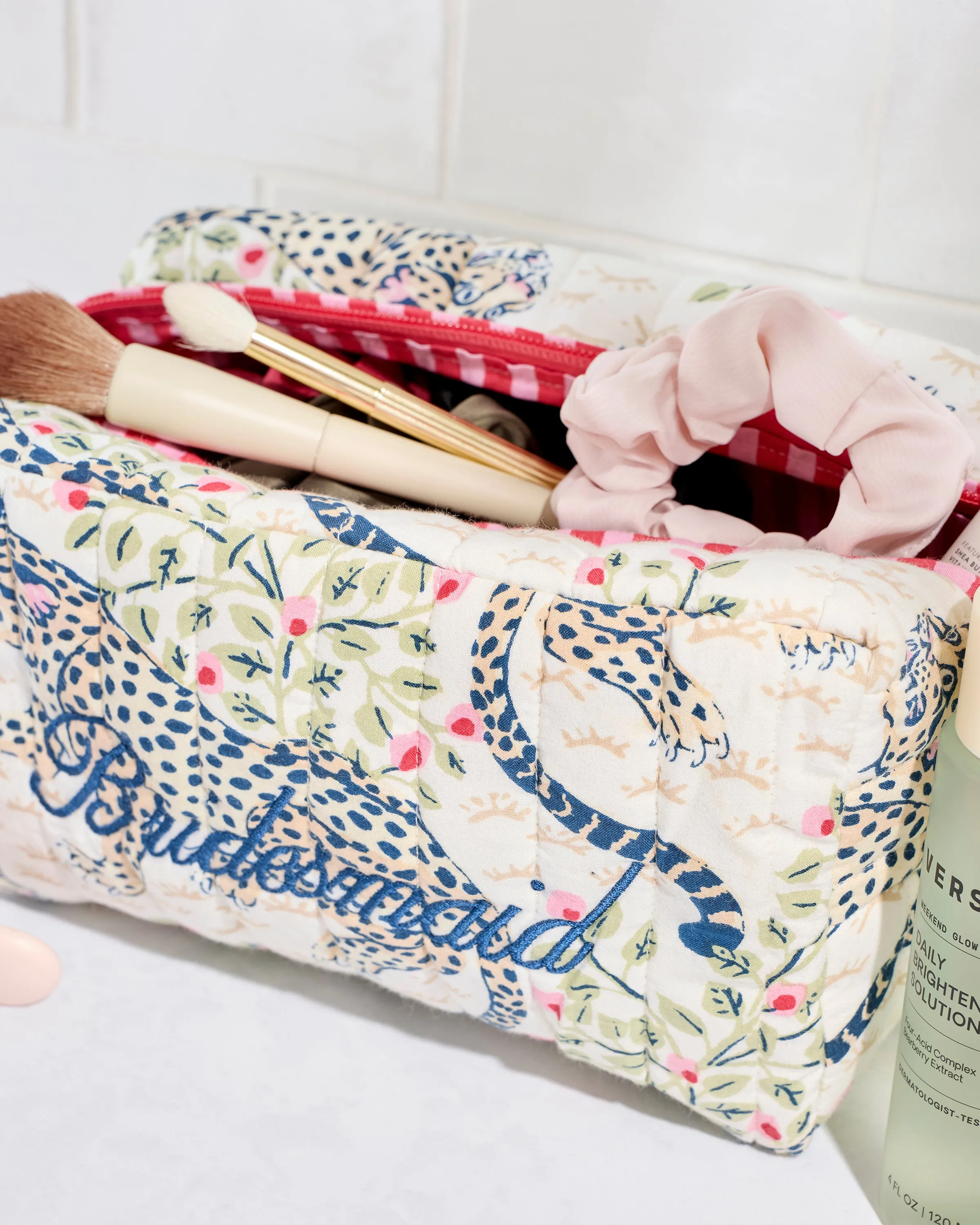 Bagheera - Quilted Bridesmaid Pouch - Wedding Cake sold by Printfresh