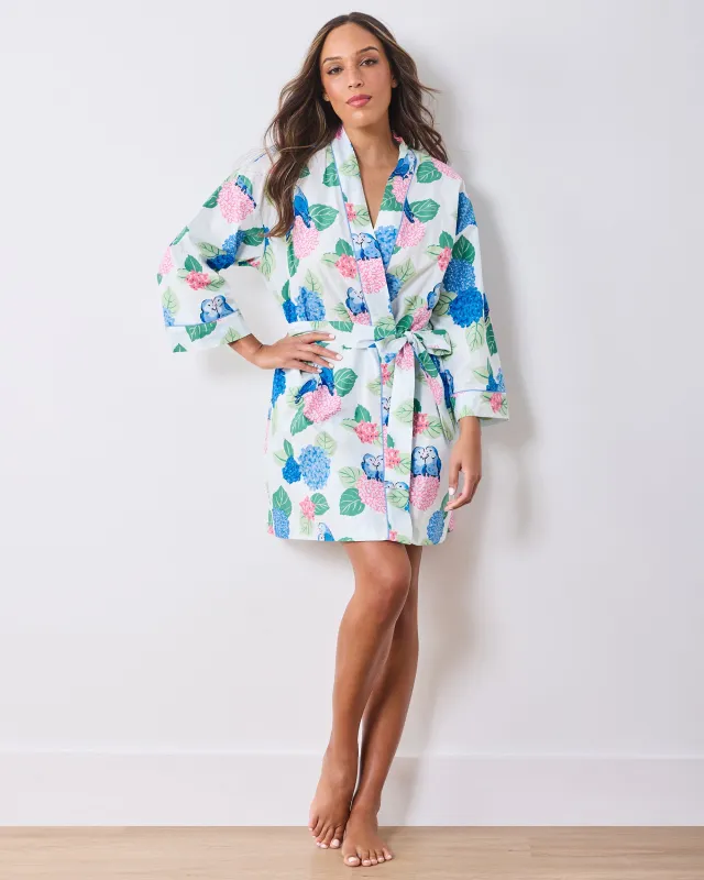 Hydrangea Honeymoon - Getting Ready Robe - Cloud made by Printfresh