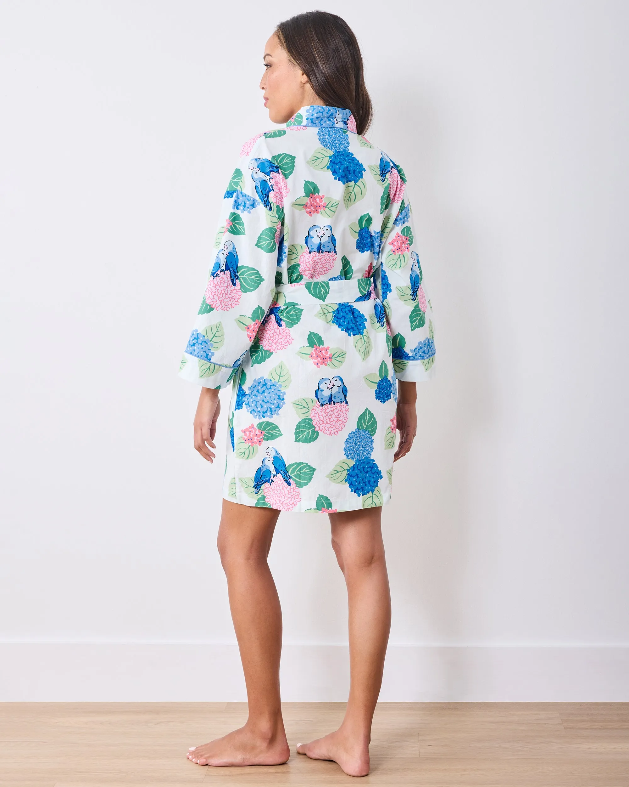 Hydrangea Honeymoon - Getting Ready Robe - Cloud sold by Printfresh product image thumbnail 5