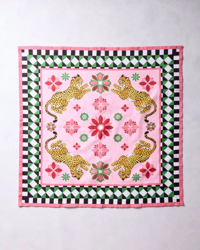 Bagheera Kaleidoscope - Printed Bandana Scarf - Blush made by Printfresh