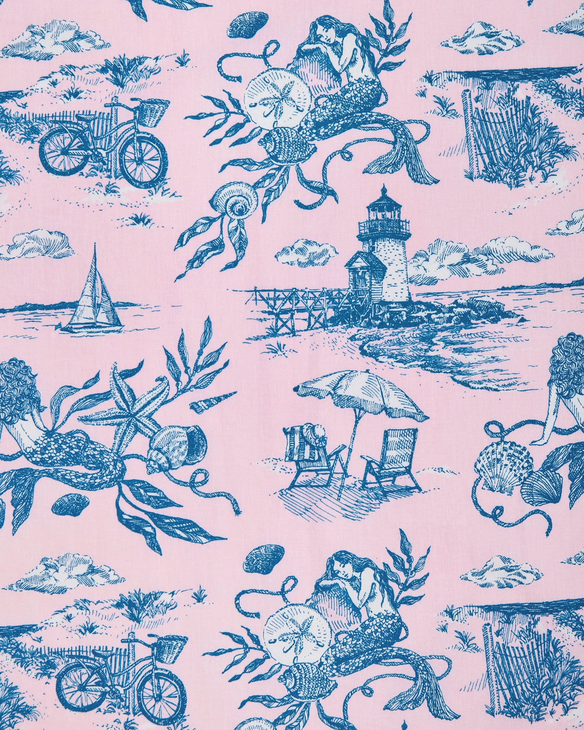 Mermaid Toile - Quilted Pouch - Blush sold by Printfresh product image thumbnail 5