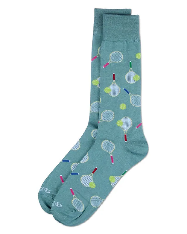 Blue Combo - Tennis Bamboo Crew Sock - Infinity Classics made by Printfresh