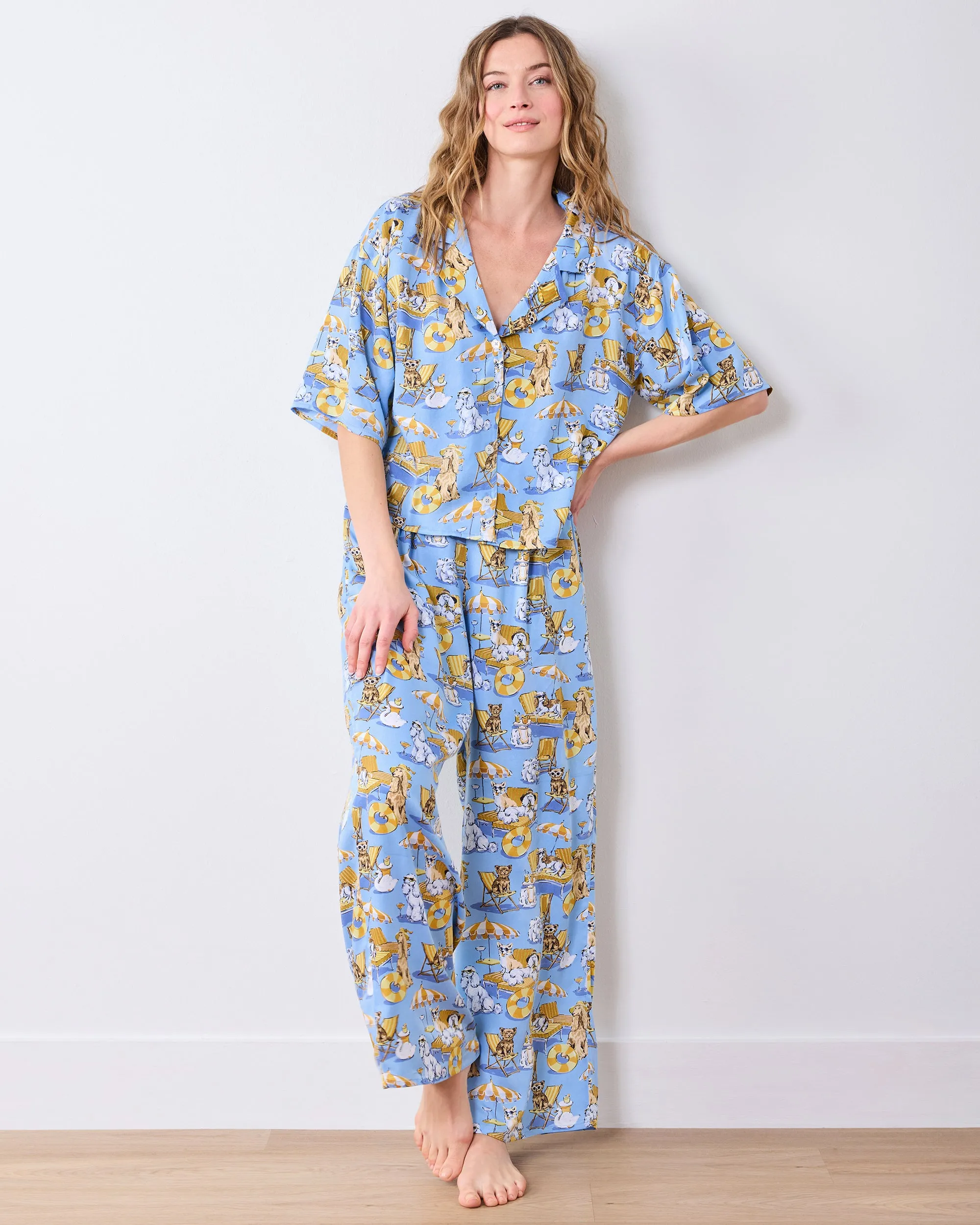 Palm Royale Pooches - Petite Eco Satin Wildest Dreams Set - Cerulean Splash sold by Printfresh product image thumbnail 2