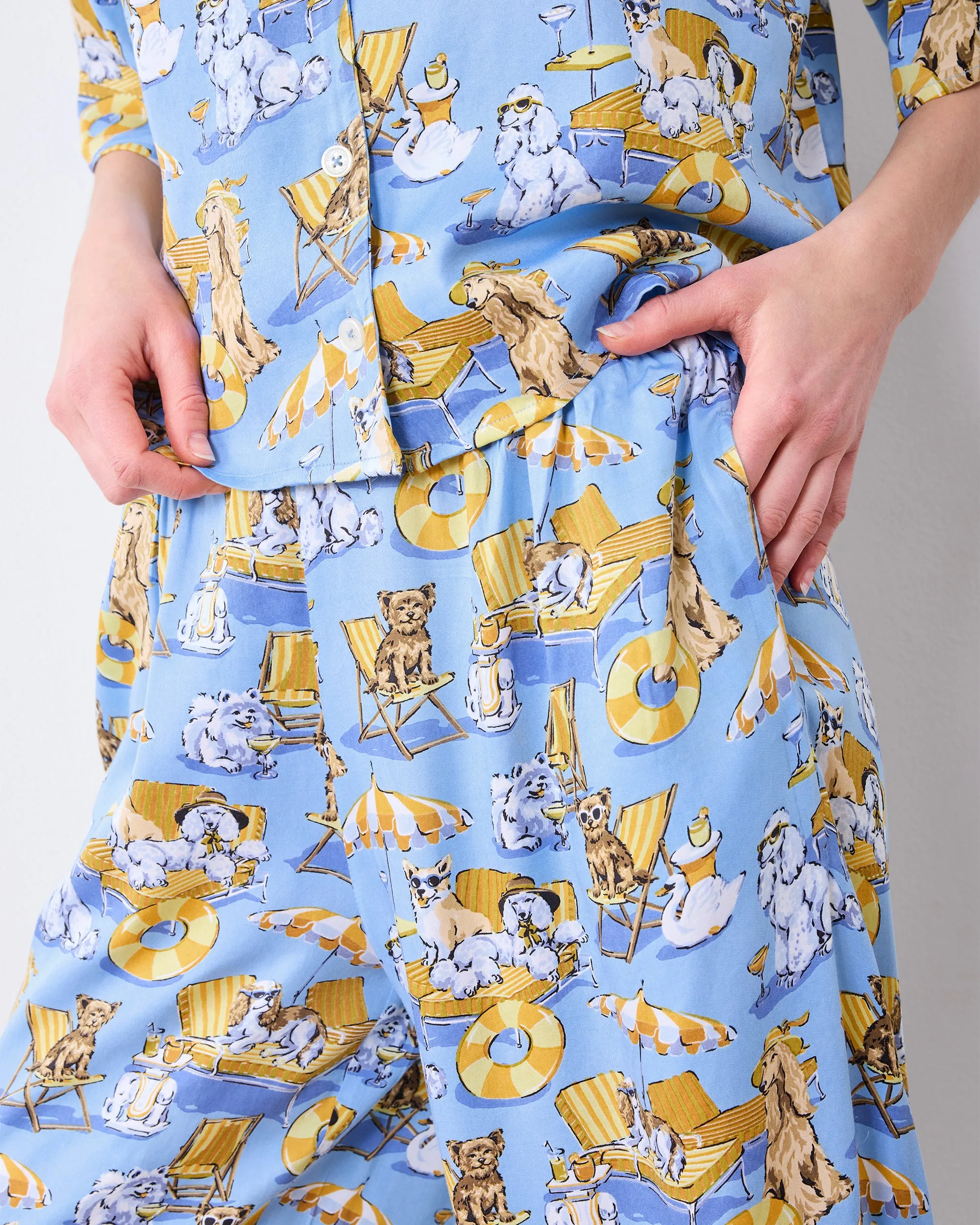 Palm Royale Pooches - Petite Eco Satin Wildest Dreams Set - Cerulean Splash sold by Printfresh product image thumbnail 3