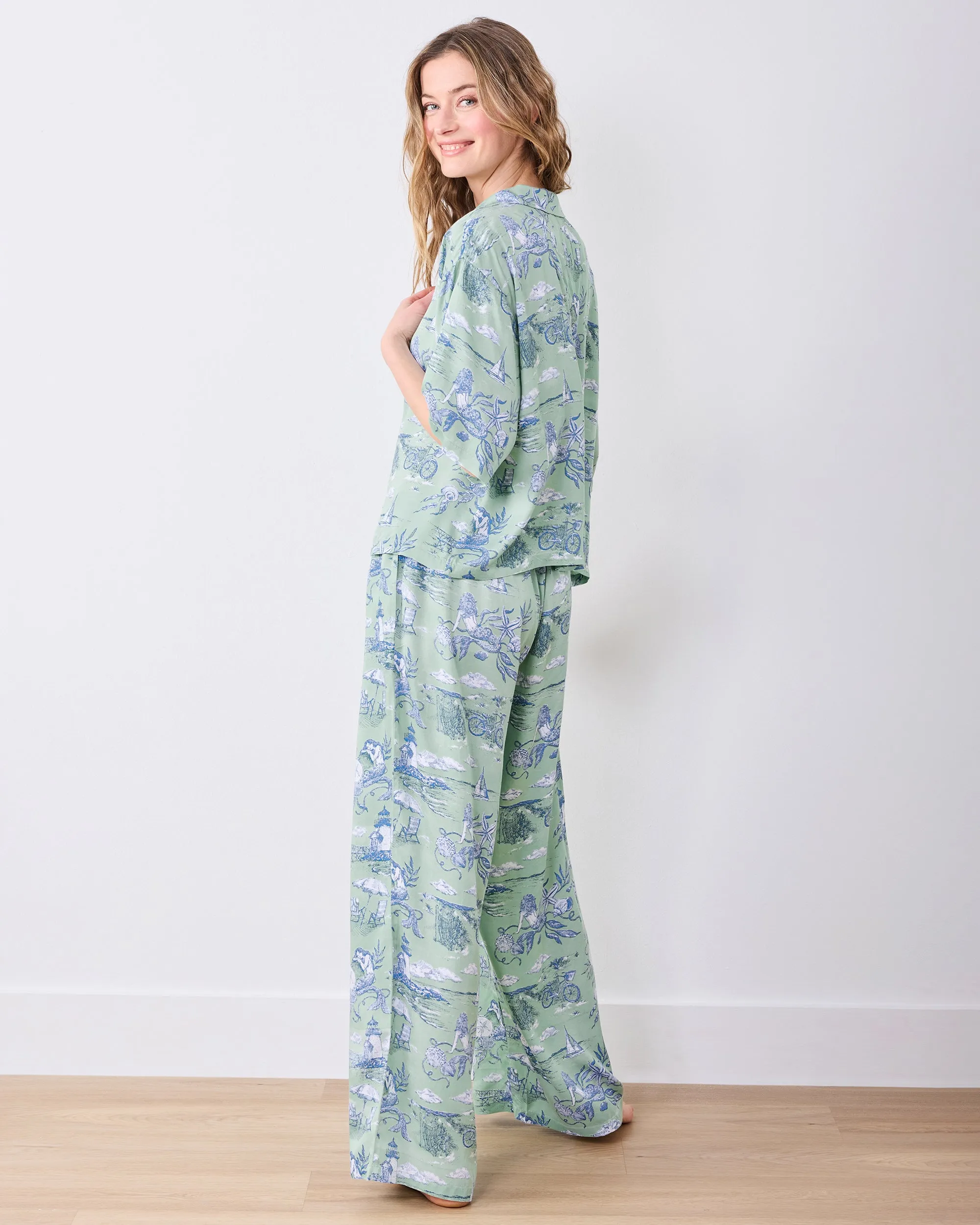 Mermaid Toile - Eco Satin Wildest Dreams Set - Seafoam sold by Printfresh product image thumbnail 5