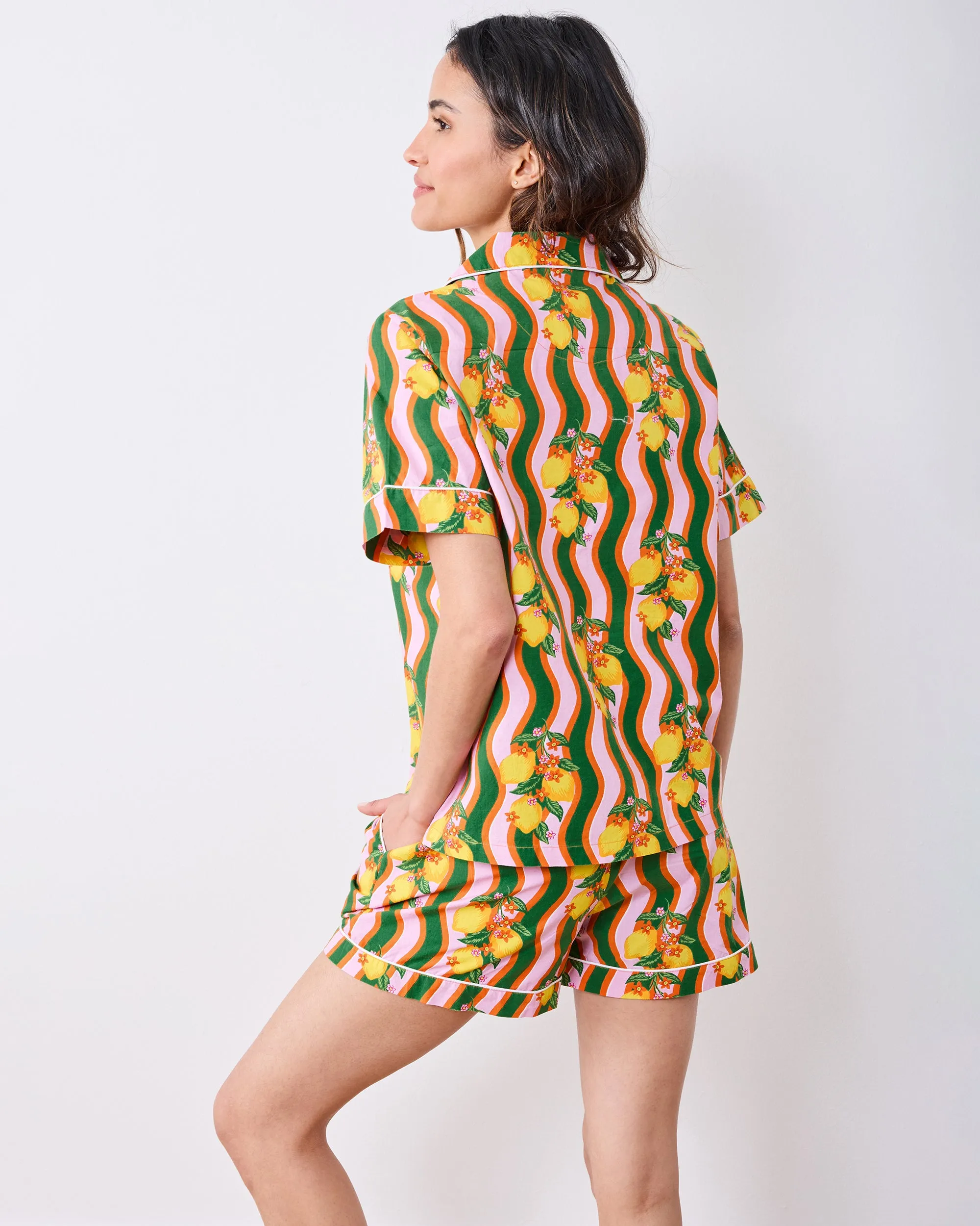 Lemon Twist - Short PJ Set - Limoncello sold by Printfresh product image thumbnail 5
