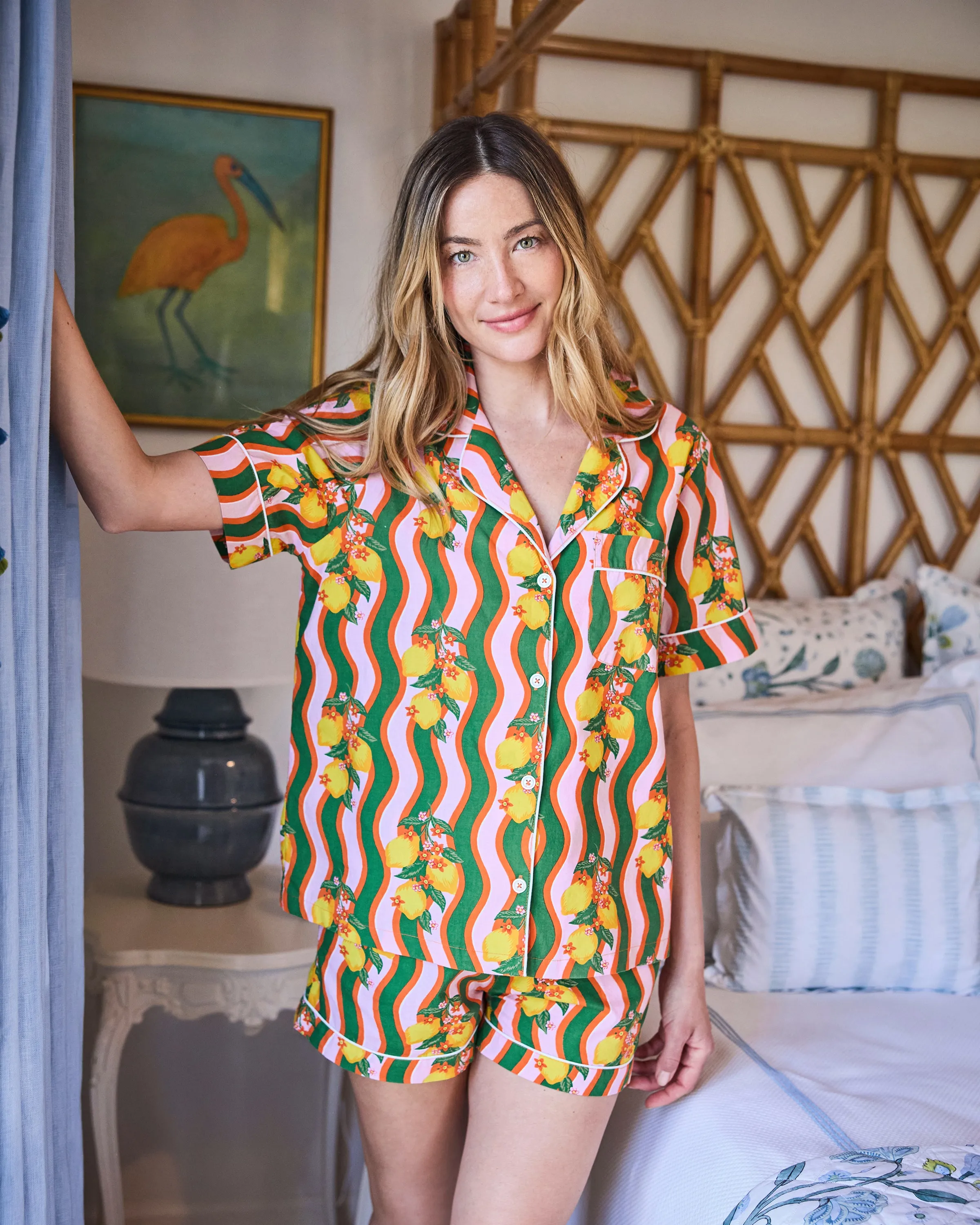 Lemon Twist - Short PJ Set - Limoncello sold by Printfresh product image thumbnail 3