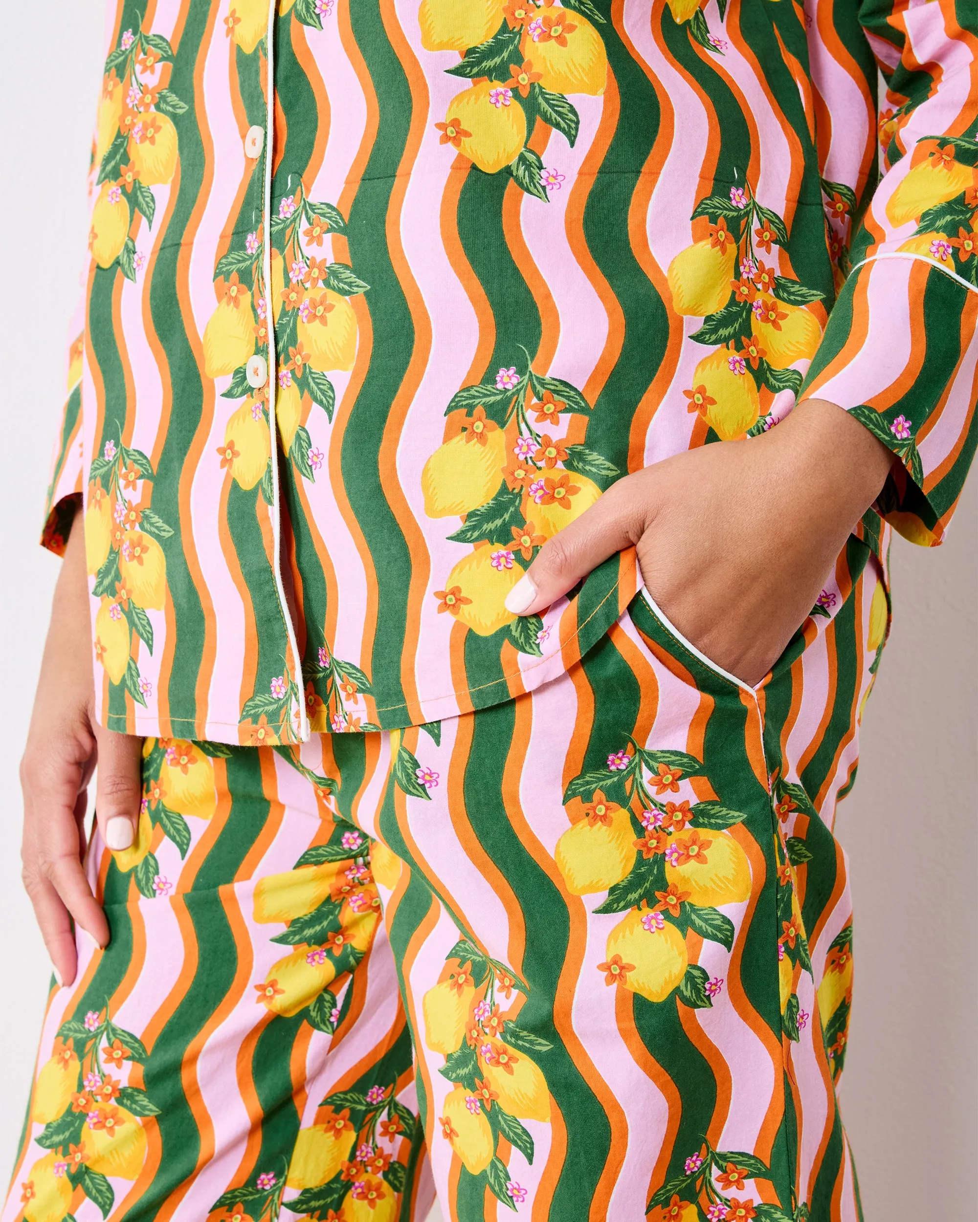 Lemon Twist - Petite Long PJ Set - Limoncello sold by Printfresh product image thumbnail 5