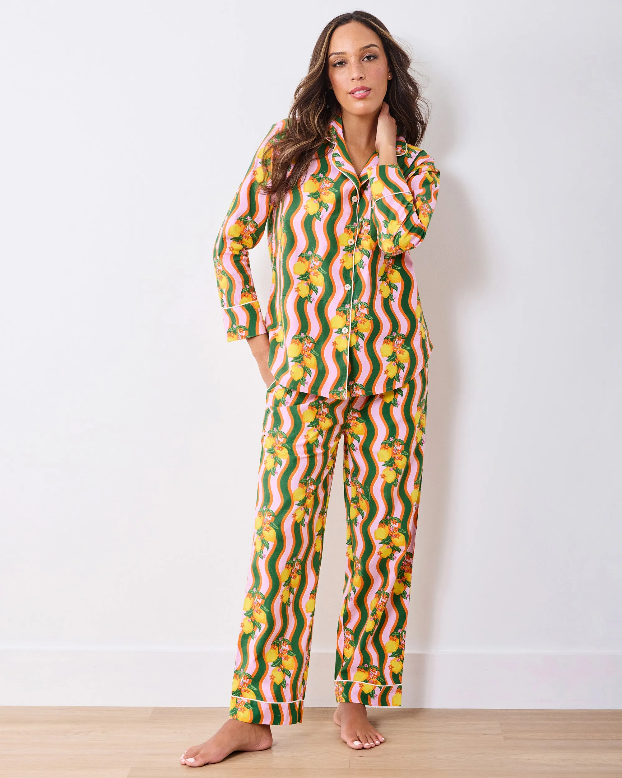 Lemon Twist - Petite Long PJ Set - Limoncello sold by Printfresh product image thumbnail 2