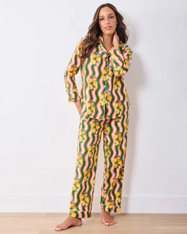 Lemon Twist - Tall Long PJ Set - Limoncello made by Printfresh
