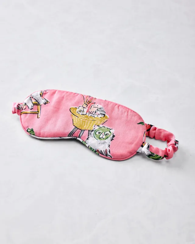 Spa Day - Eco Satin Eye Mask - Pink Polish made by Printfresh