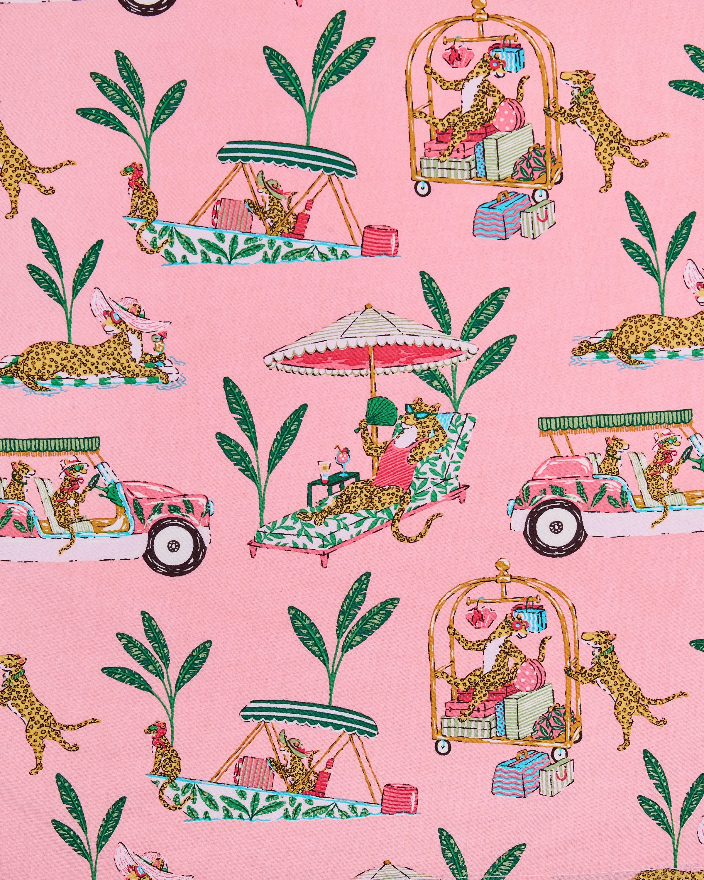 Cabana Cats - Quilted Pouch - Peach Daiquiri sold by Printfresh product image thumbnail 4