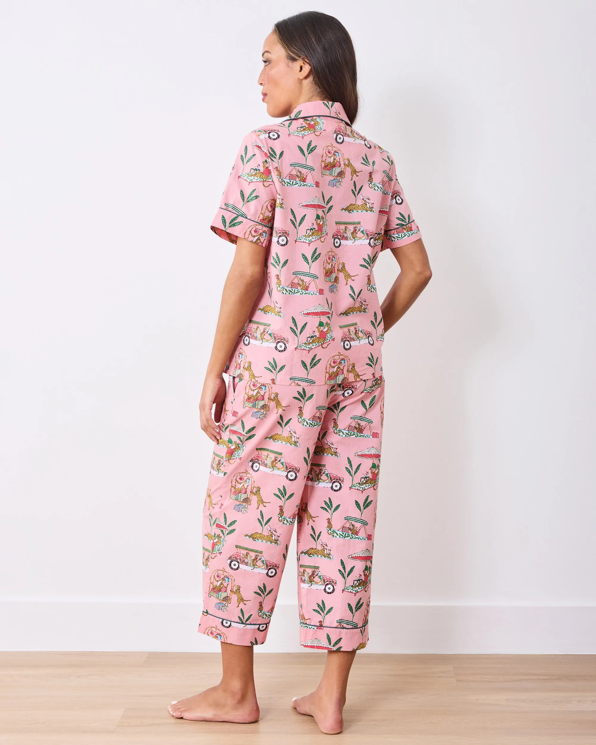 Cabana Cats - Short Sleeve Top & Cropped Pants Set - Peach Daiquiri sold by Printfresh product image thumbnail 5