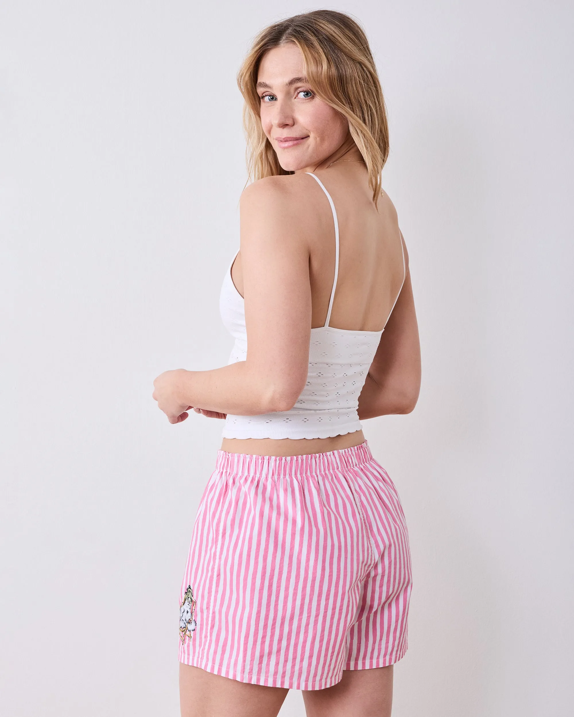 Spa Day Stripes - Boyfriend Boxer - Pink Polish sold by Printfresh product image thumbnail 4
