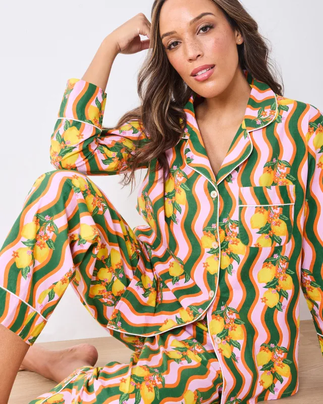 Lemon Twist - Long PJ Set - Limoncello made by Printfresh