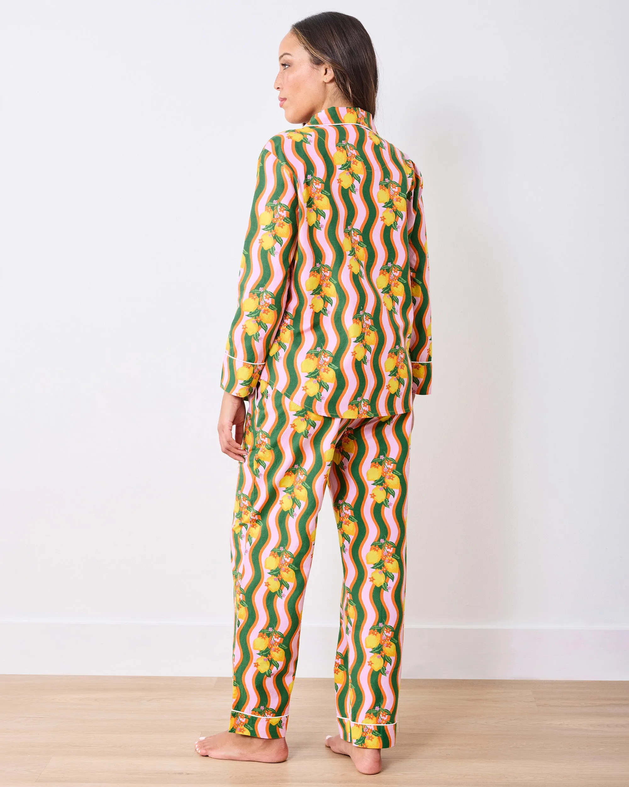 Lemon Twist - Long PJ Set - Limoncello sold by Printfresh product image thumbnail 5