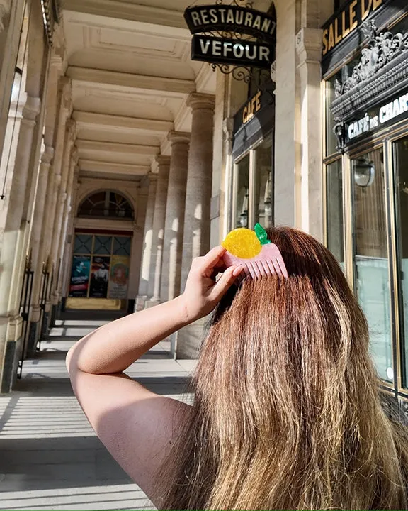 Yellow Combo - Hand Painted Lemon Pocket Hair Comb - Solar Eclipse sold by Printfresh product image thumbnail 2