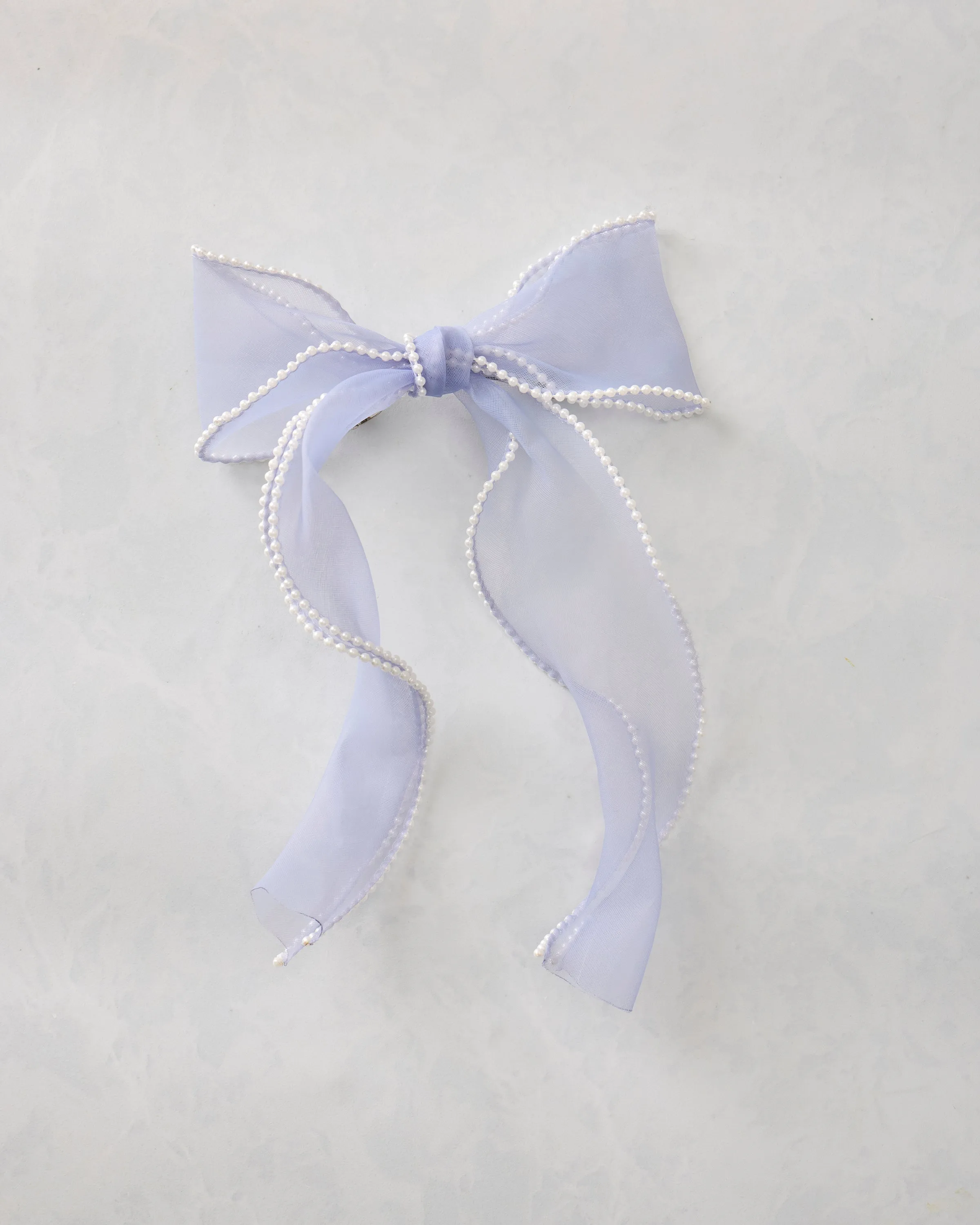 Light Blue - Pearl Bow Barrette - L. Erickson sold by Printfresh product image thumbnail 4