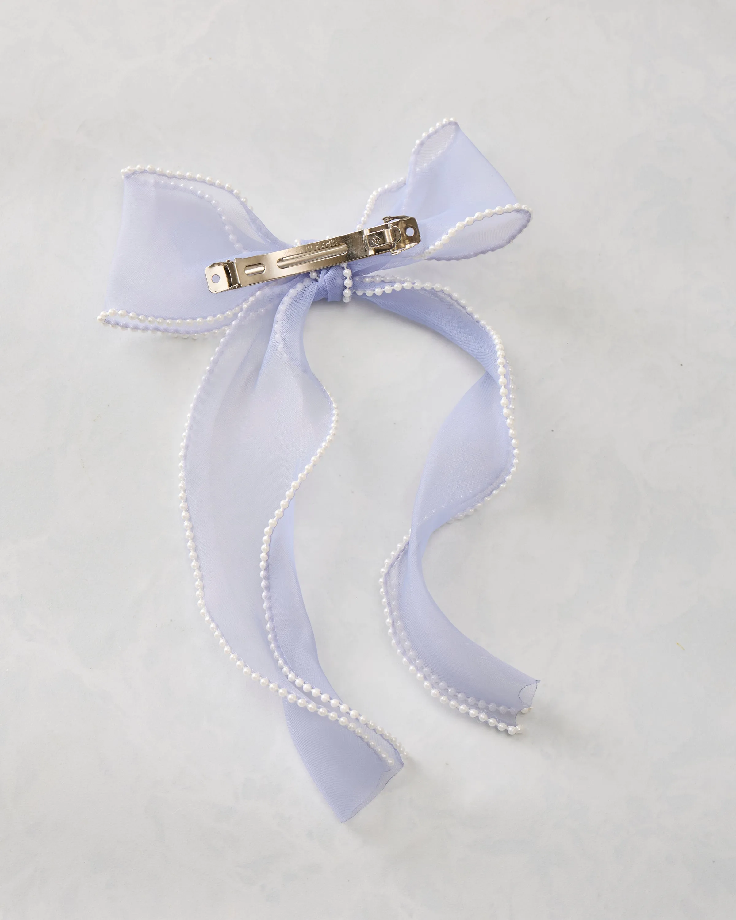 Light Blue - Pearl Bow Barrette - L. Erickson sold by Printfresh product image thumbnail 2