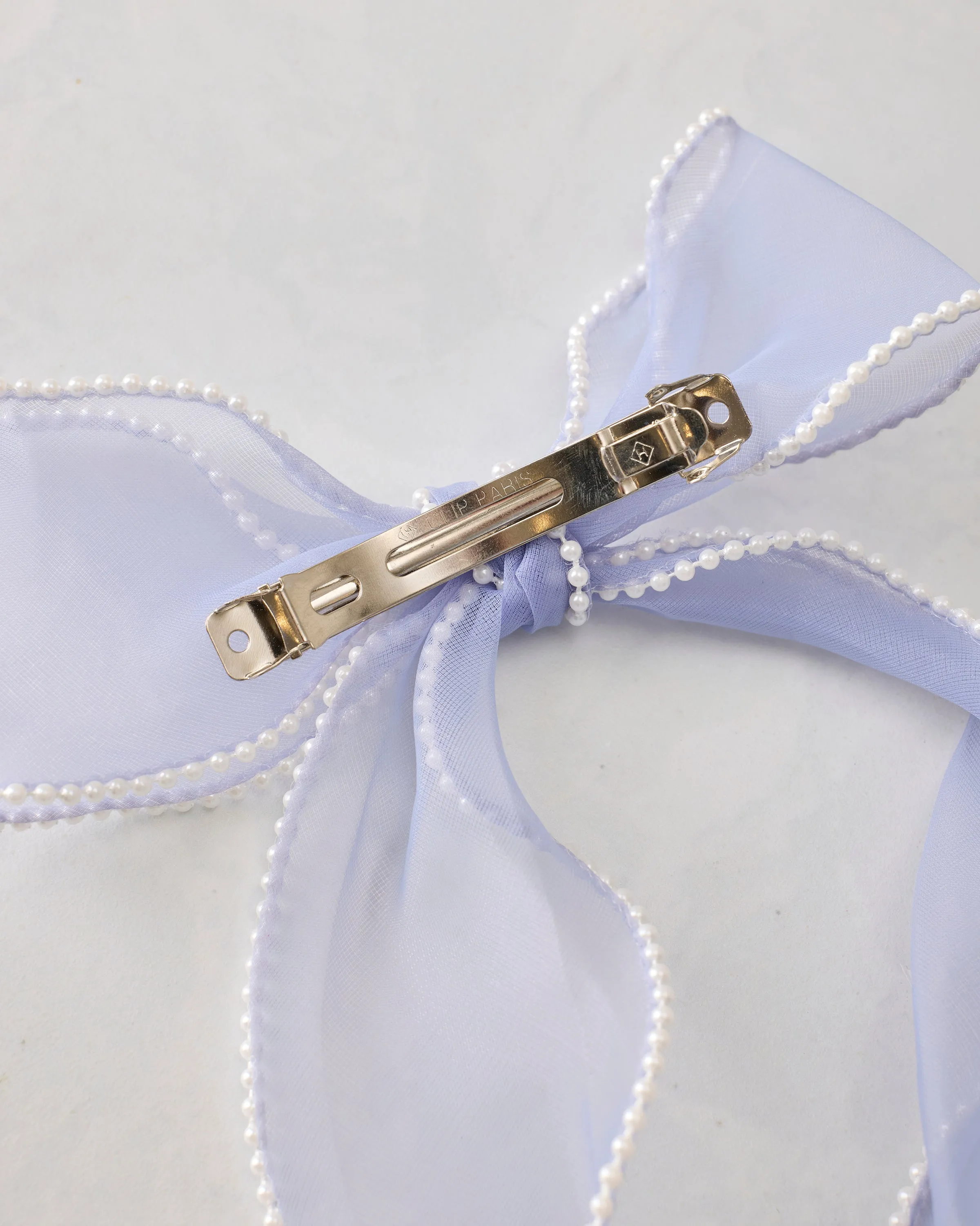 Light Blue - Pearl Bow Barrette - L. Erickson sold by Printfresh product image thumbnail 3