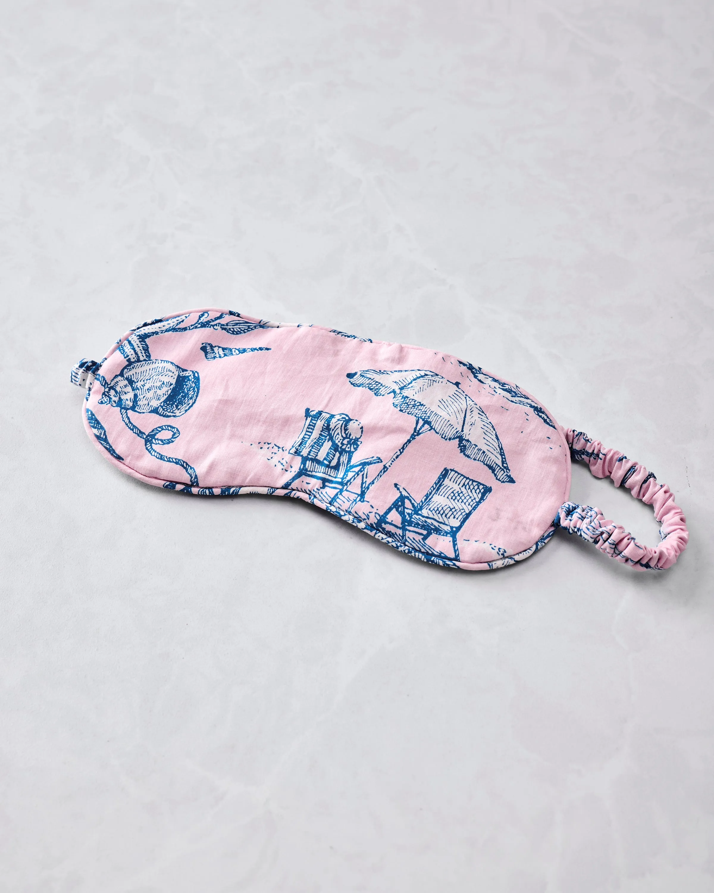 Mermaid Toile - Pillowcase Set of 2 & Eye Mask - Blush sold by Printfresh product image thumbnail 3