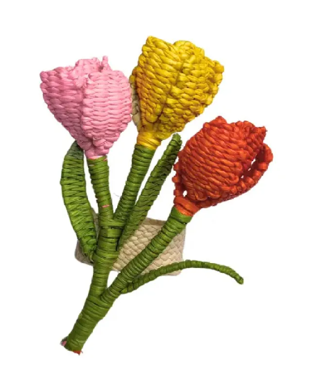 Multi - Tulip Napkin Rings - Coro Cora made by Printfresh