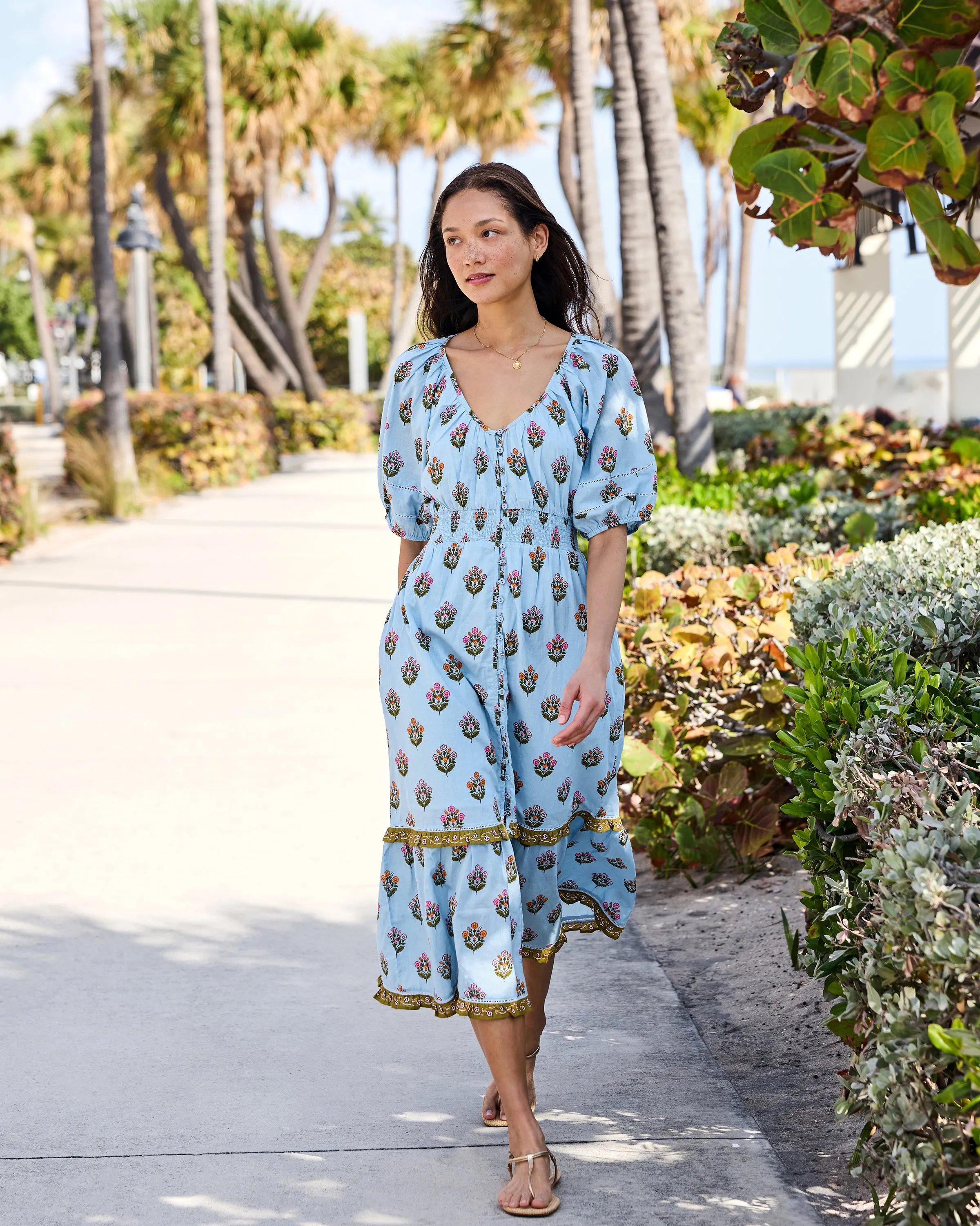 Wildflower Walks - Logan Dress - Soft Blue sold by Printfresh product image thumbnail 2