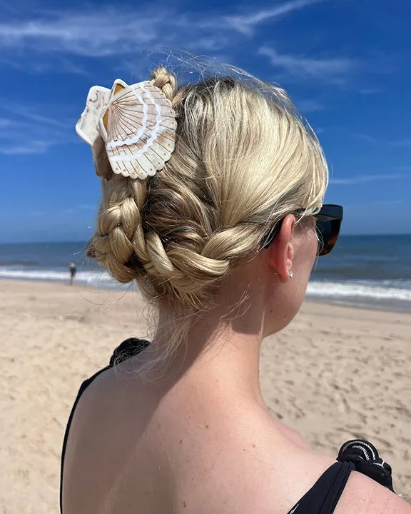 Golden Seashell - Hand-Painted Claw Hair Clip - Solar Eclipse sold by Printfresh product image thumbnail 4