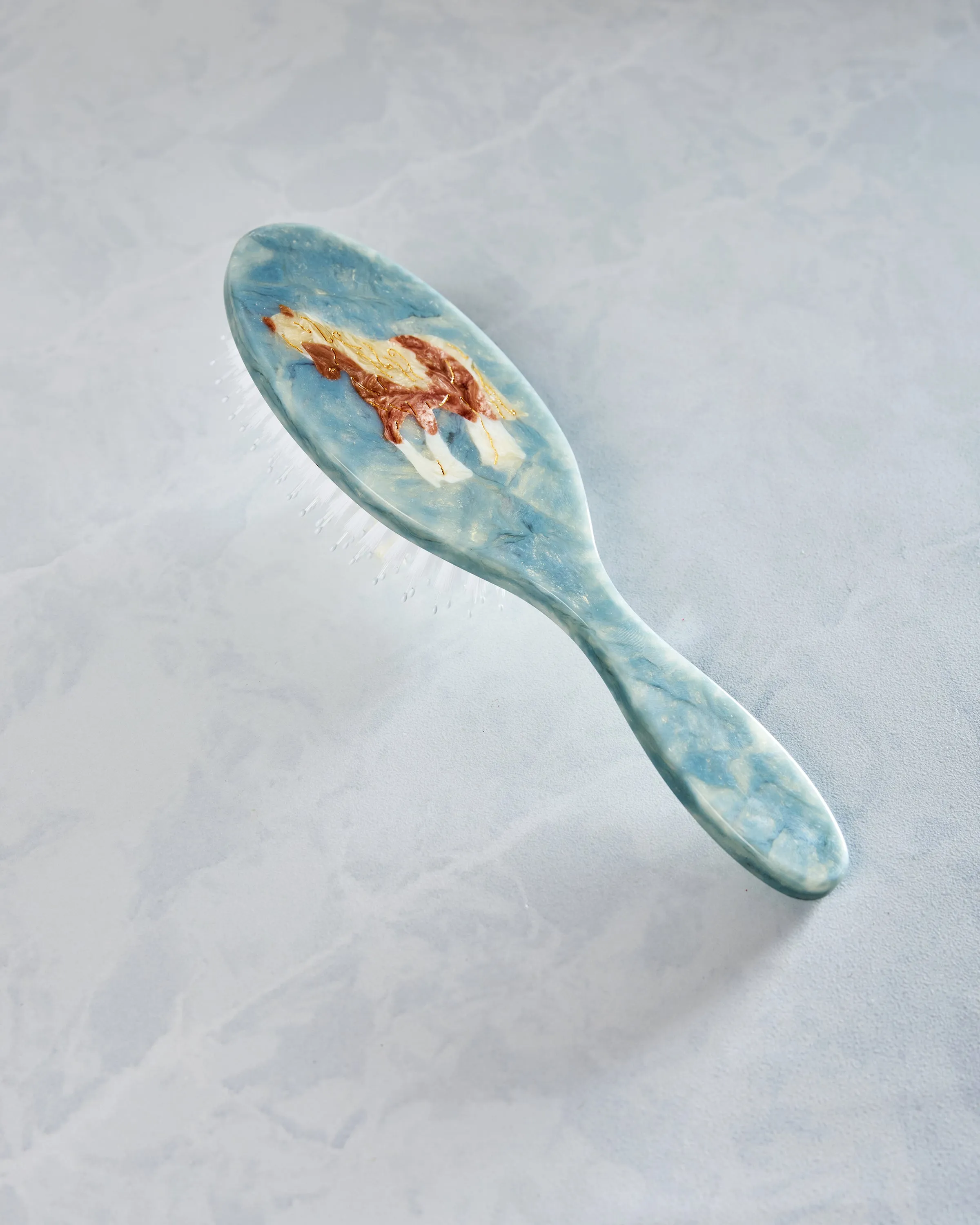 Blue Combo - Hand Painted Horse Amazing Hair Day Brush - Solar Eclipse sold by Printfresh product image thumbnail 4