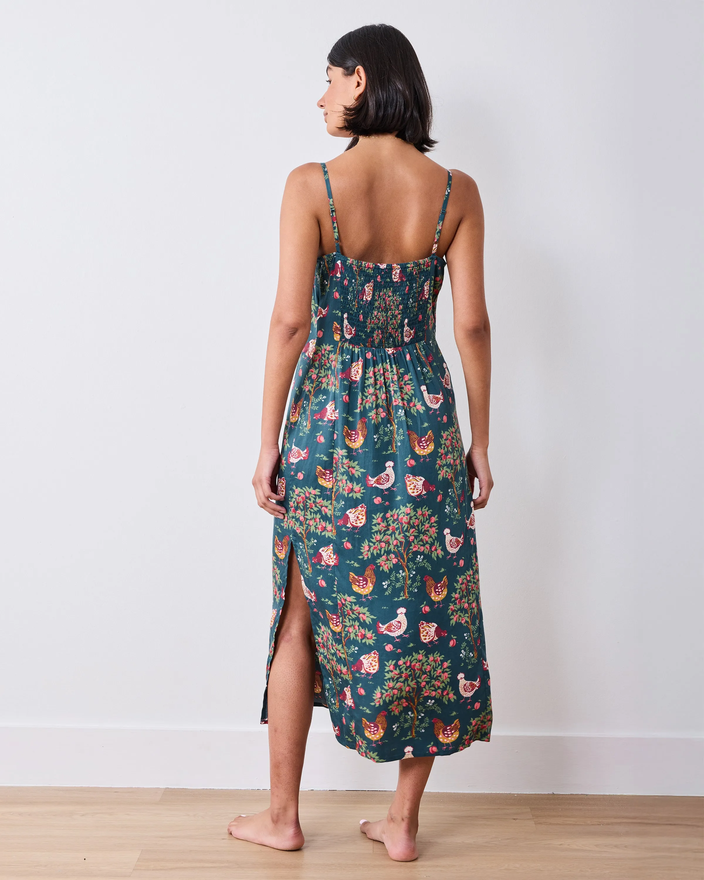 Hen House - Eco Satin Chic to Sleep Nightie - Navy sold by Printfresh product image thumbnail 4