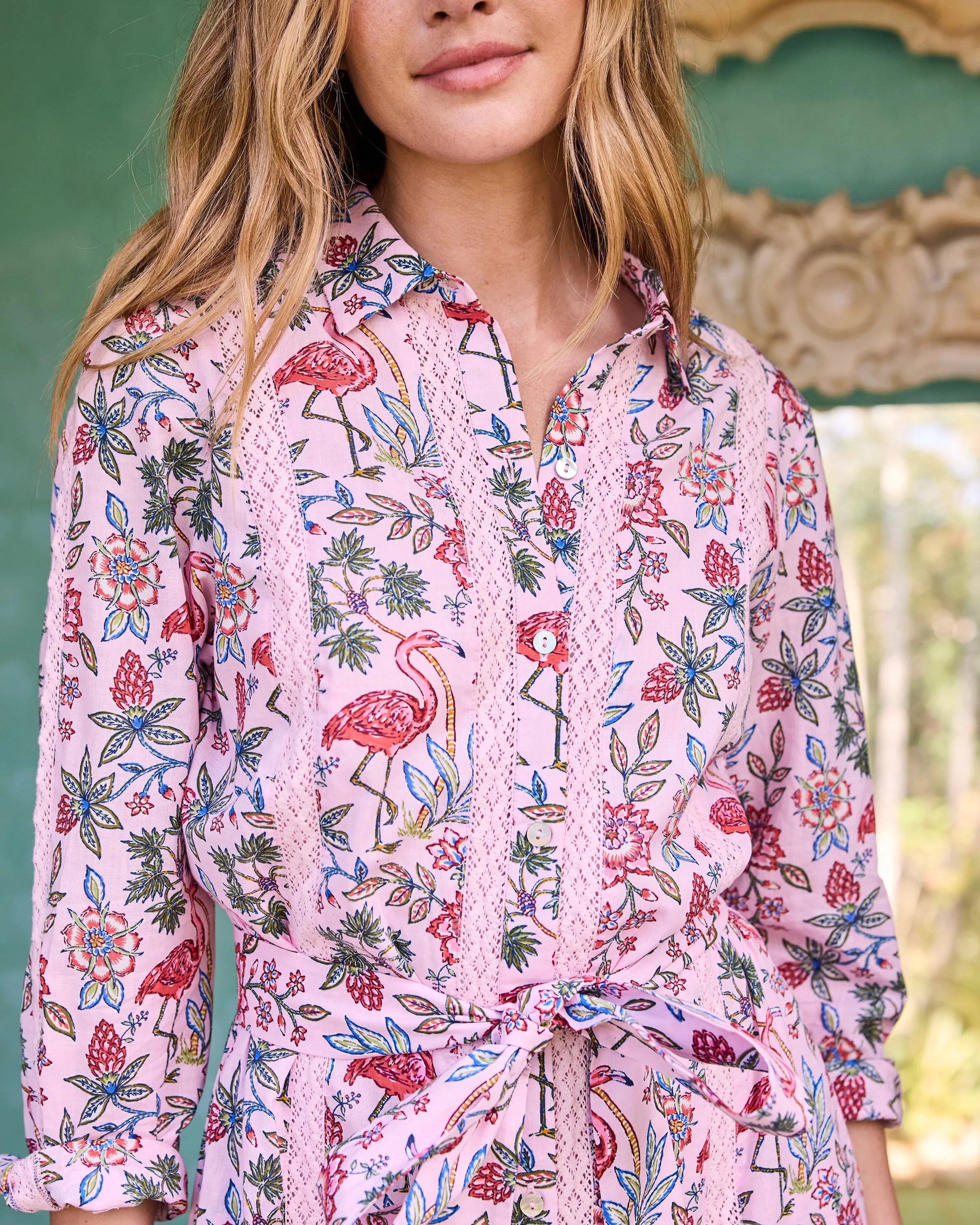 Flora Flamingo - Meredith Dress - Pink Posey sold by Printfresh product image thumbnail 4