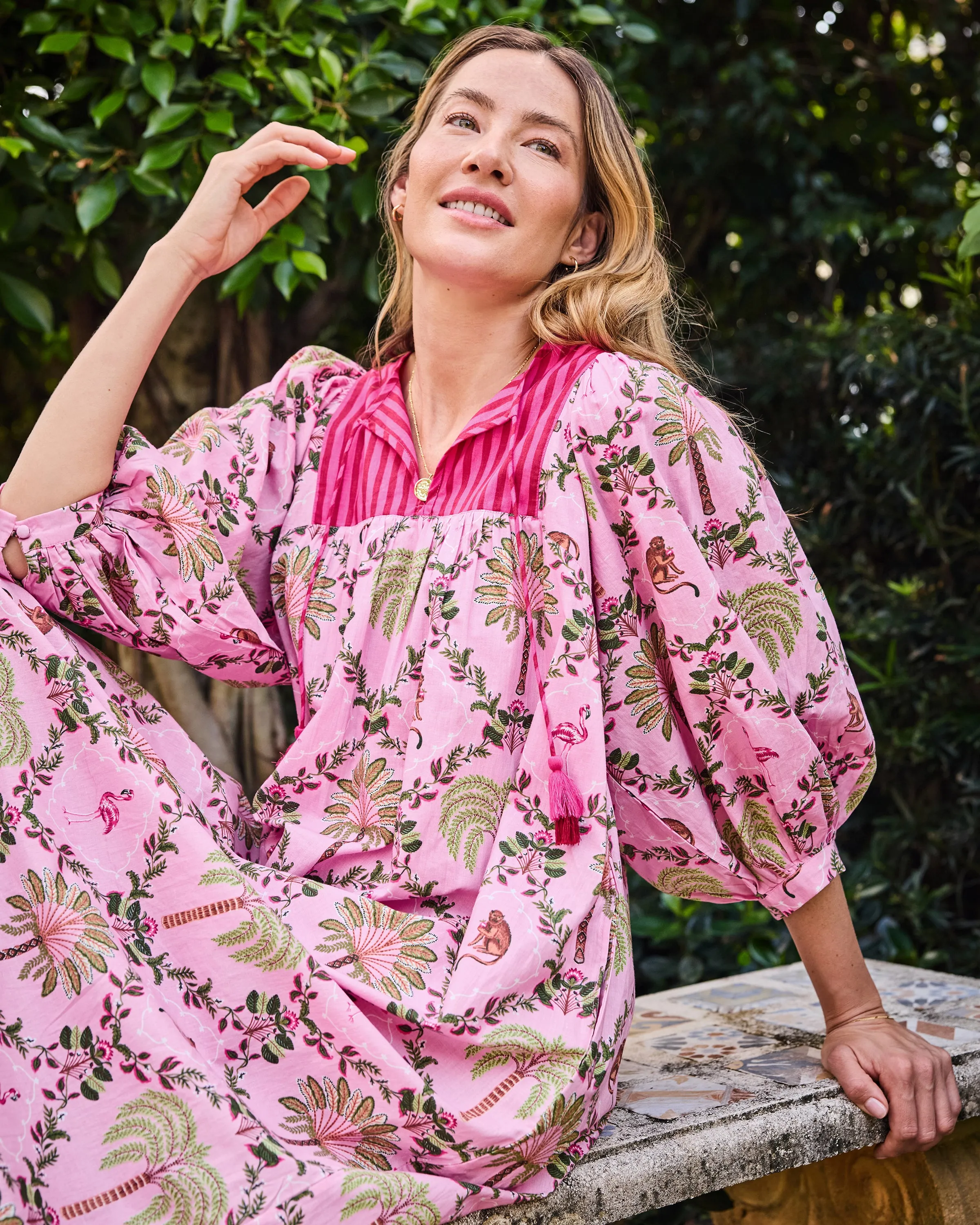 Island Muse - Flower Charmer Midi - Pink Flamingo sold by Printfresh product image thumbnail 5