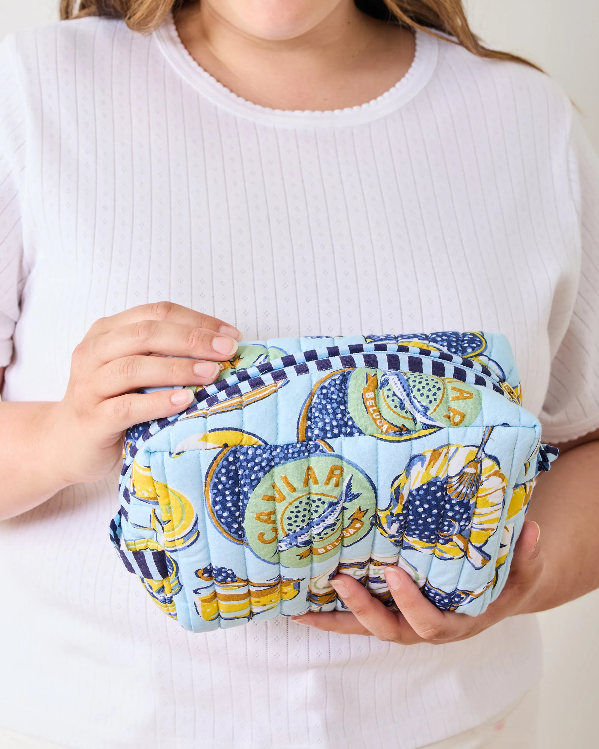 Champagne & Caviar - Three's Best Pouch Set - Pale Blue sold by Printfresh product image thumbnail 4