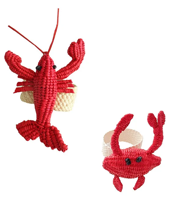 Red Combo - Lobster & Crab Napkin Ring - Klatso sold by Printfresh