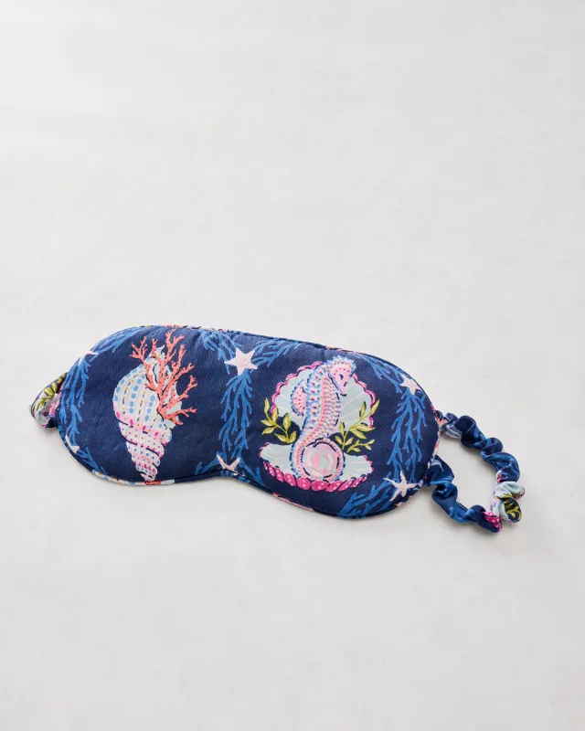 Underwater Enchantment - Eco Satin Eyemask - Navy made by Printfresh