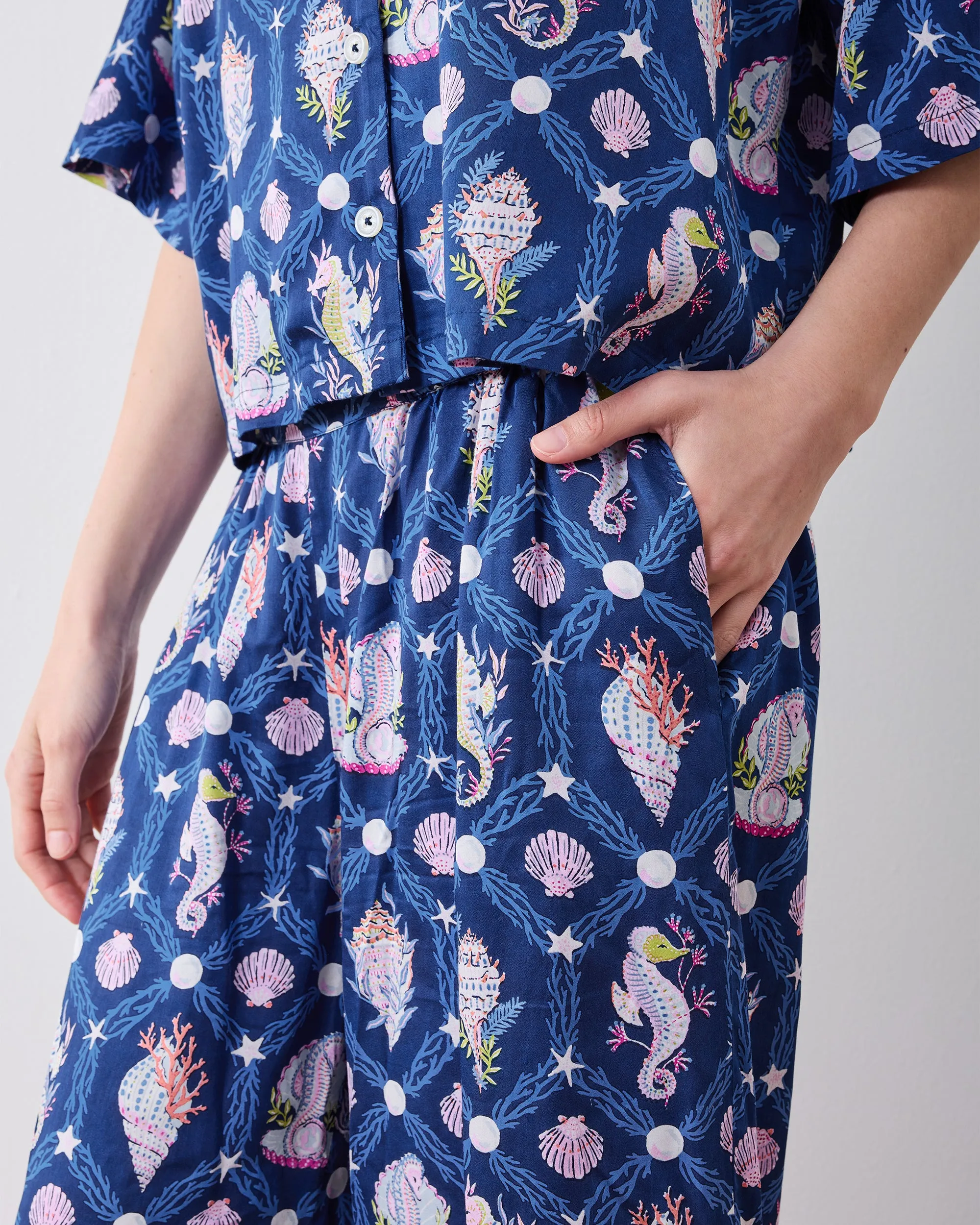 Underwater Enchantment - Eco Satin Wildest Dreams Set - Navy sold by Printfresh product image thumbnail 3
