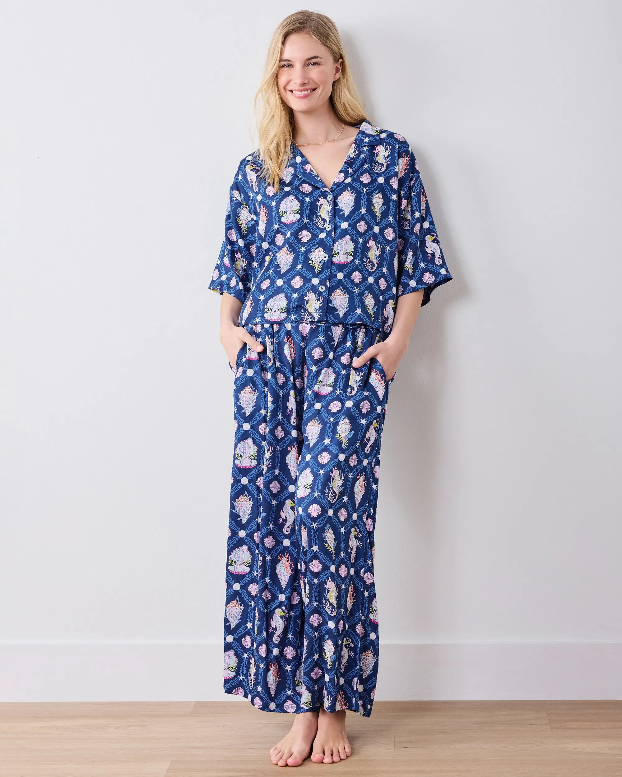 Underwater Enchantment - Eco Satin Wildest Dreams Set - Navy sold by Printfresh product image thumbnail 2