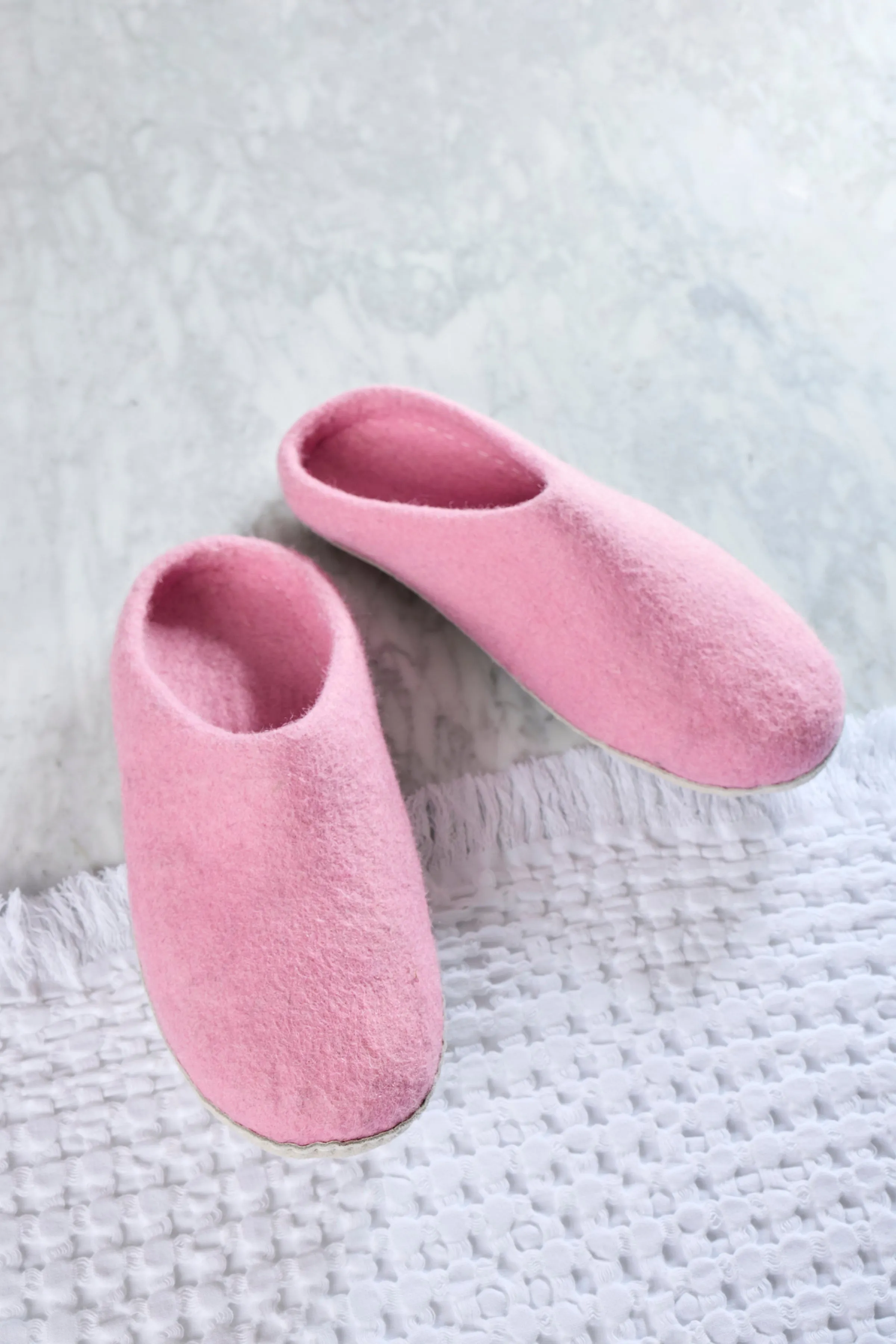Light Pink - Organic Merino Wool Slippers - Fuzzy Cove sold by Printfresh product image thumbnail 3