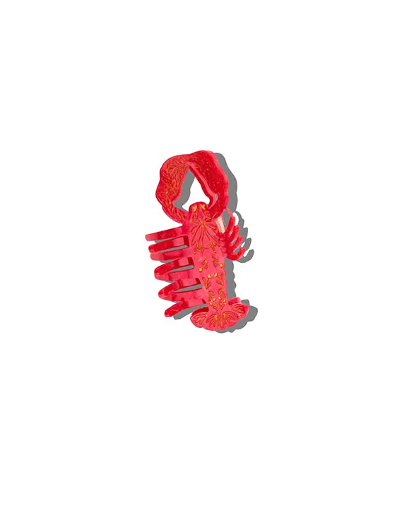 Red - Hand Painted Lobster Claw Hair Clip - Solar Eclipse sold by Printfresh