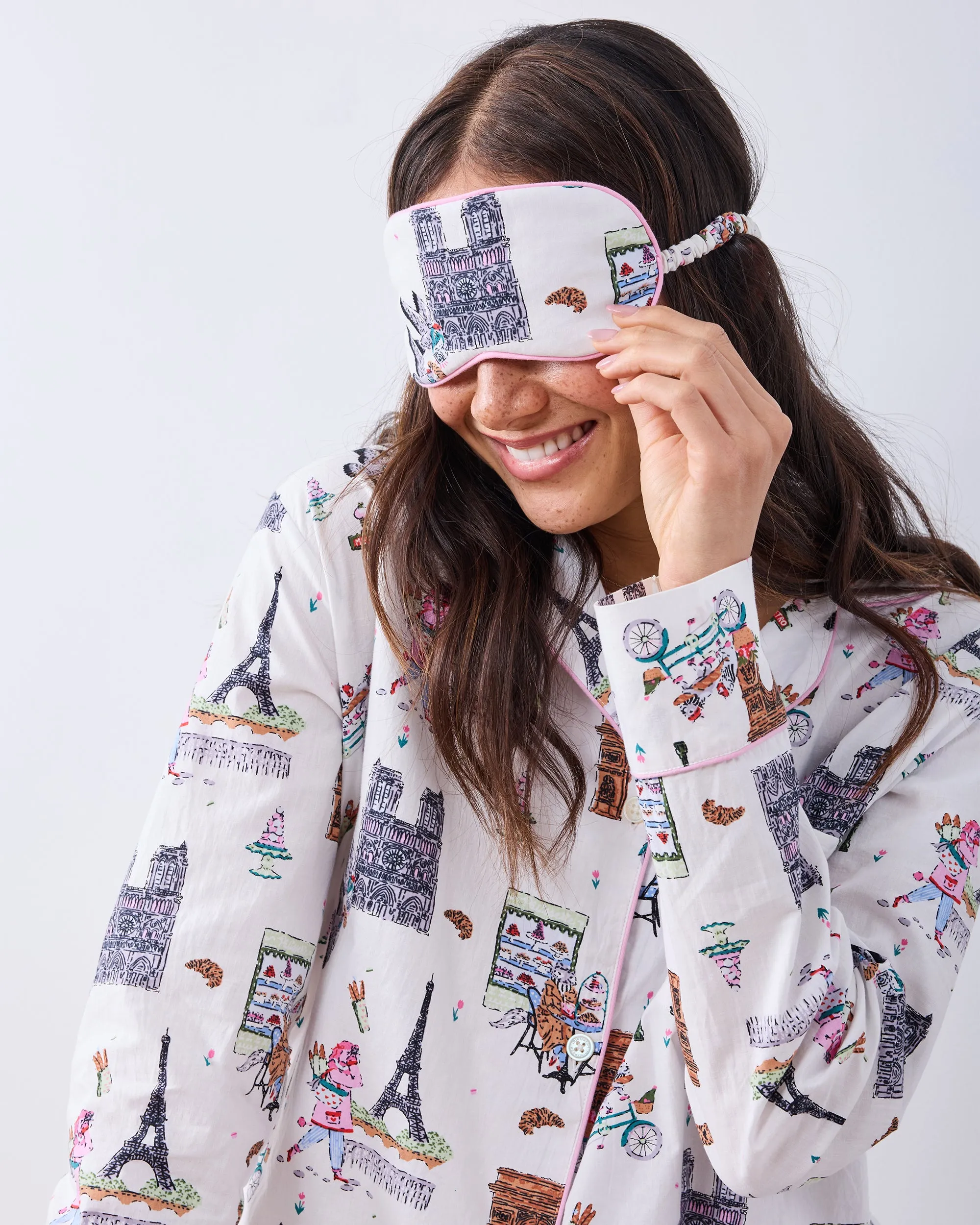 Paris Getaway - Eye Mask - Cloud sold by Printfresh product image thumbnail 2