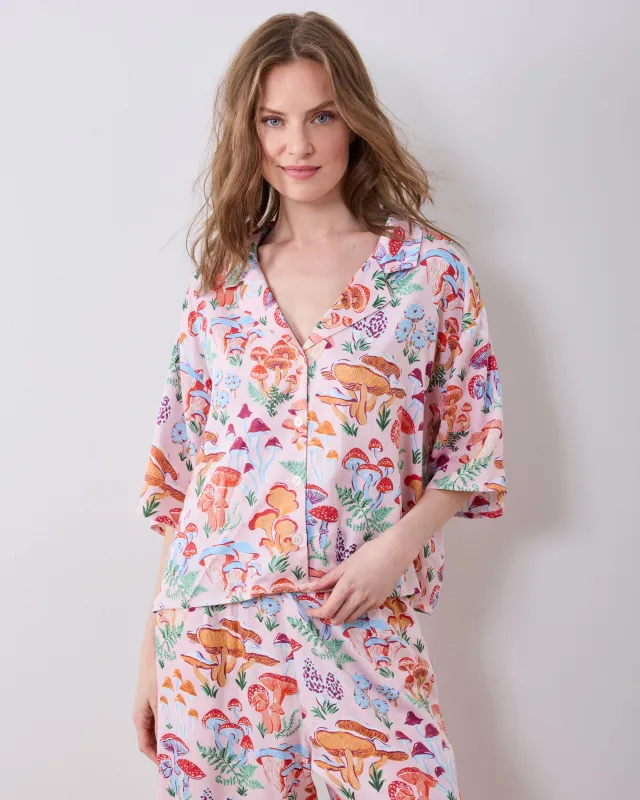 Mushroom Medley - Eco Satin Wildest Dreams Set - Blush made by Printfresh
