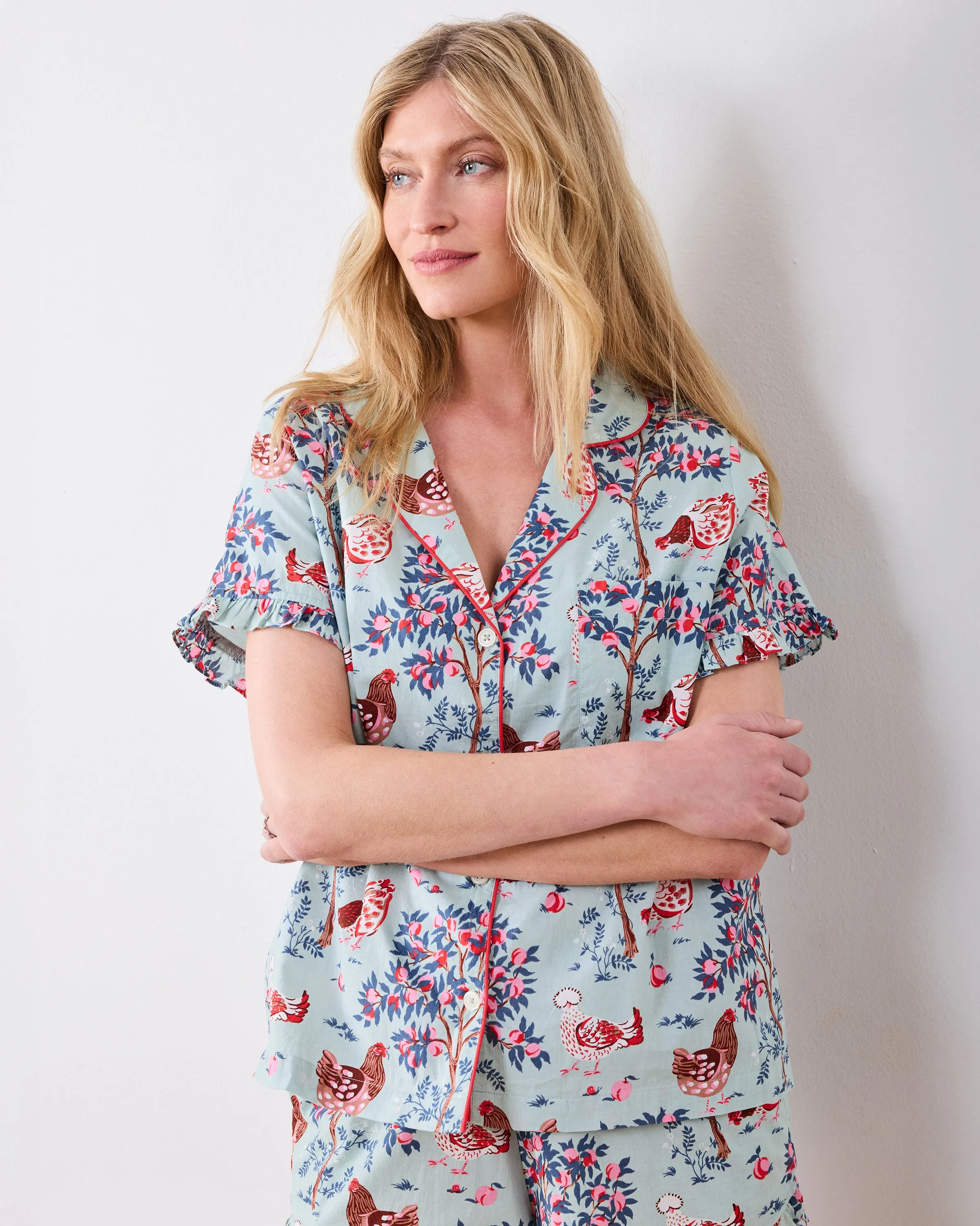 Hen House - Ruffle Short Set - Sage sold by Printfresh product image thumbnail 2