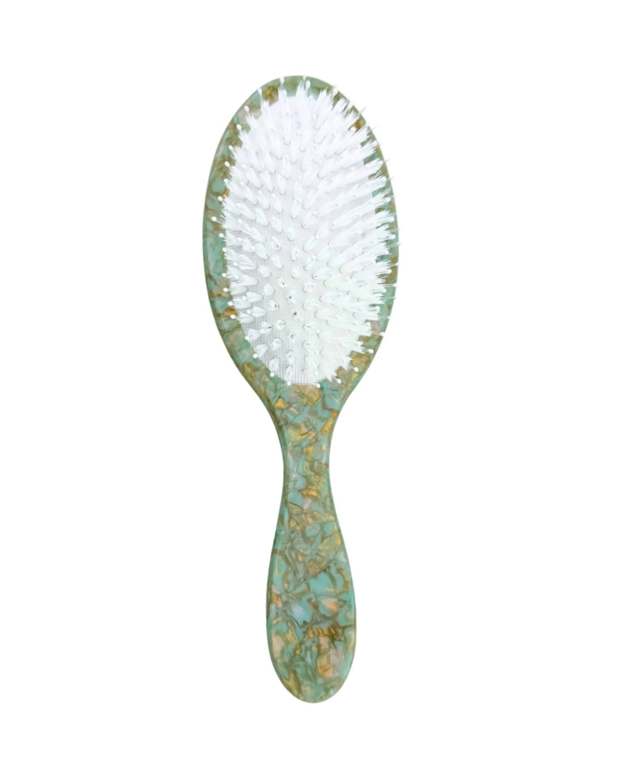 Seafoam Combo - Hand Painted Flower Mahjong Amazing Hair Day Brush - Solar Eclipse sold by Printfresh product image thumbnail 3