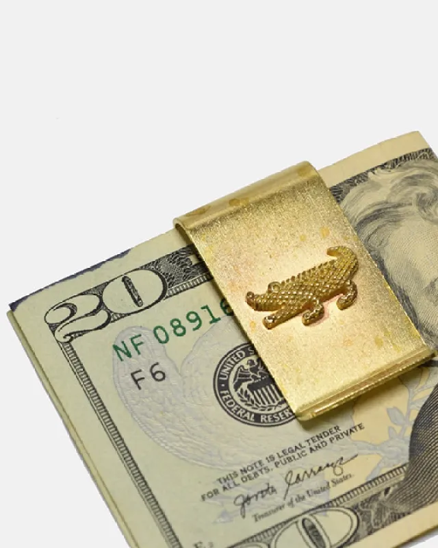 Gold - Crocodile Money Clip - Curated Basics made by Printfresh