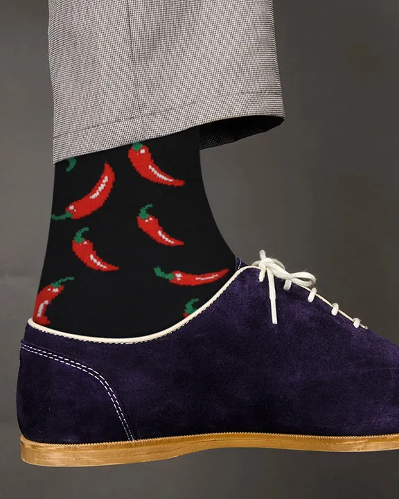 Chili Red - Men's Red Chili Pepper Socks - Real Sic sold by Printfresh product image thumbnail 3