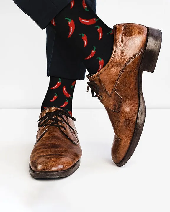 Chili Red - Men's Red Chili Pepper Socks - Real Sic sold by Printfresh product image thumbnail 2