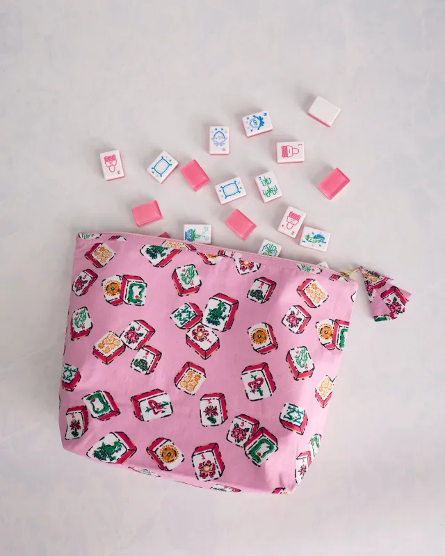Lucky Tiles - The Essentials Pouch - Peony Pink made by Printfresh