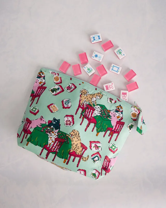 Mah Jongg Menagerie - The Essentials Pouch - Pale Jade made by Printfresh
