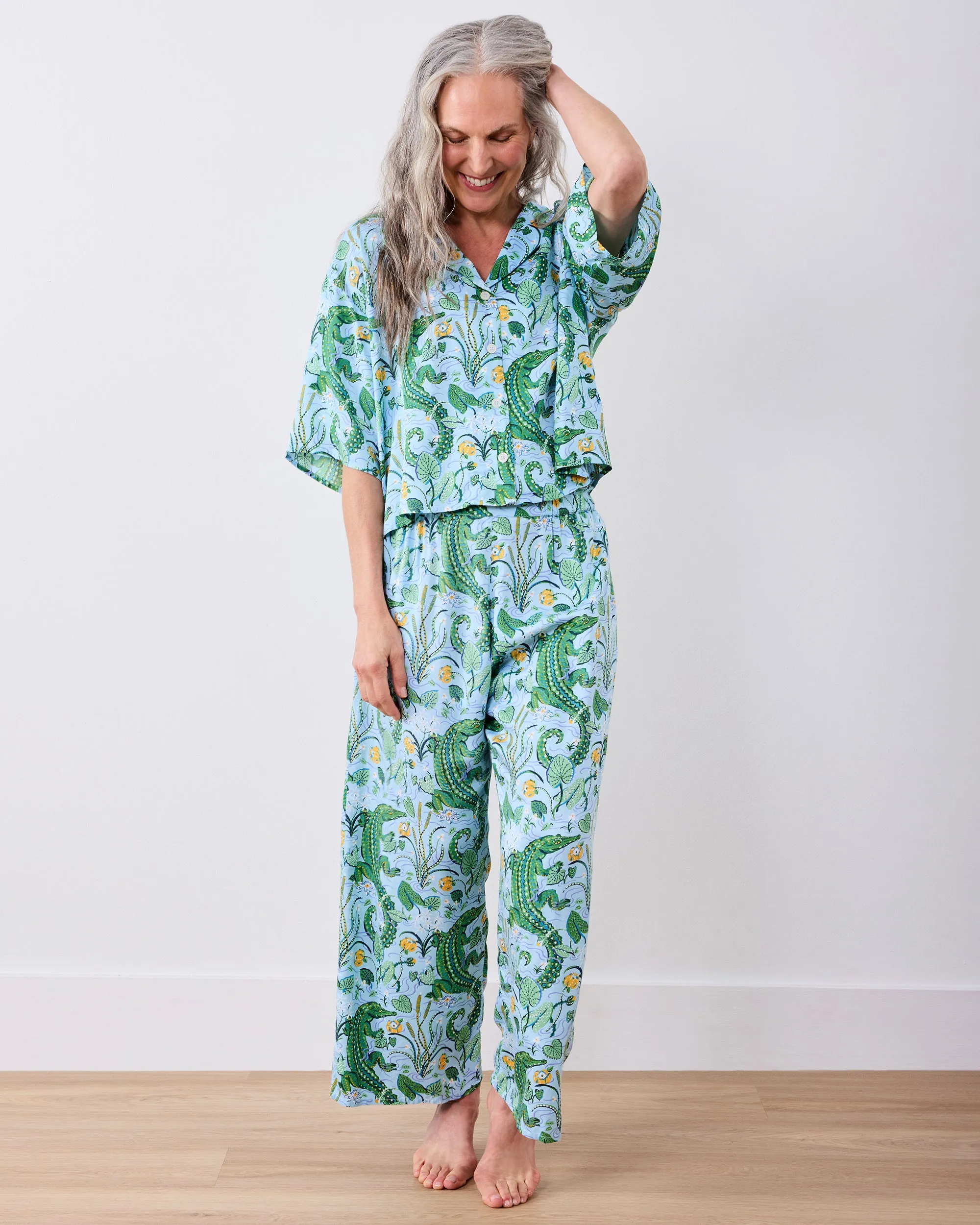 Gator Grove - Tall Eco Satin Wildest Dreams Set - Blue Lagoon sold by Printfresh product image thumbnail 3