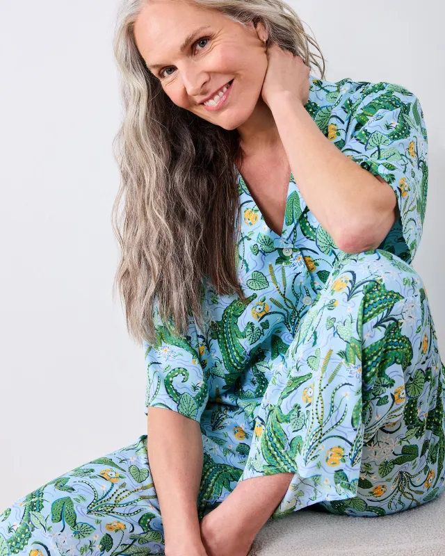 Gator Grove - Tall Eco Satin Wildest Dreams Set - Blue Lagoon made by Printfresh